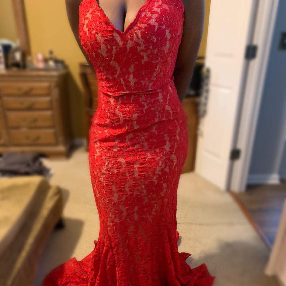 Red Camille La Vie dress